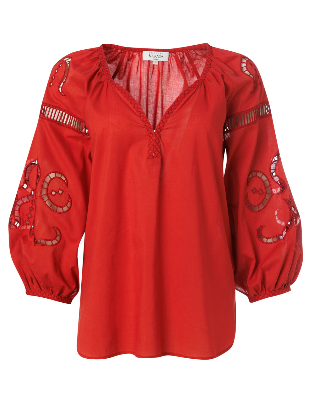 IPHIGENIA CUT EMBROIDERED BLOUSE