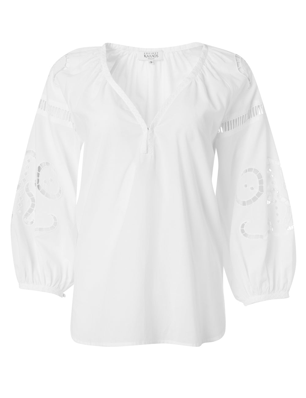 IPHIGENIA CUT EMBROIDERED BLOUSE