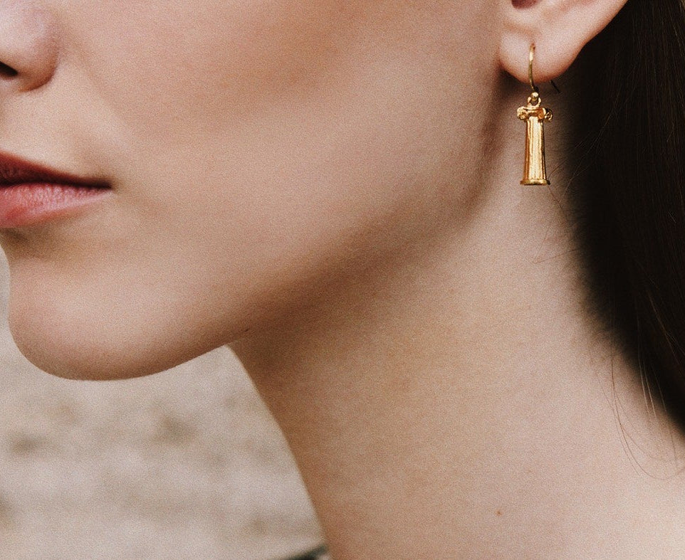 GREEK COLUMN EARRINGS -  WEB EXCLUSIVE
