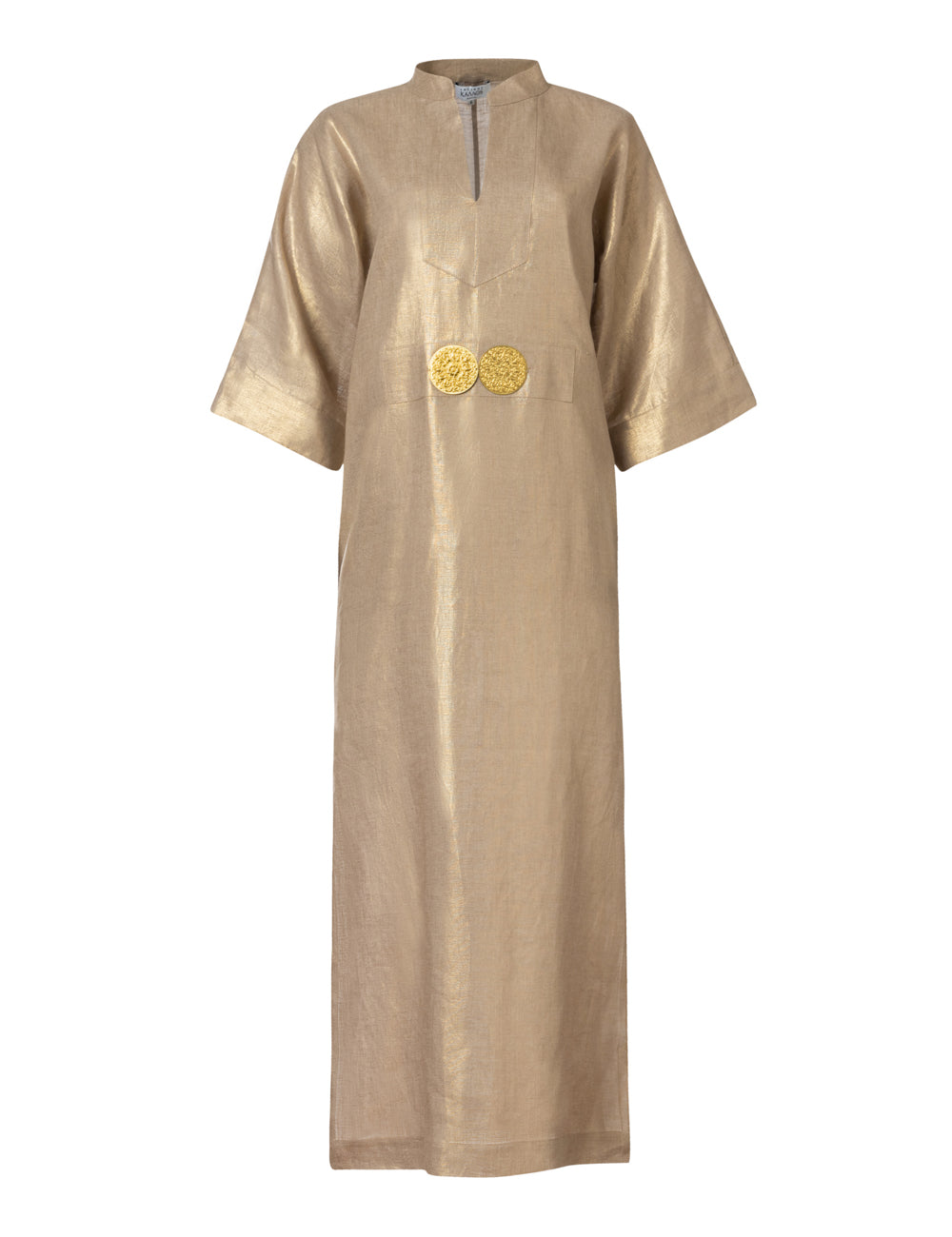 HELIOS LONG KAFTAN WITH GOLDEN BUCKLES