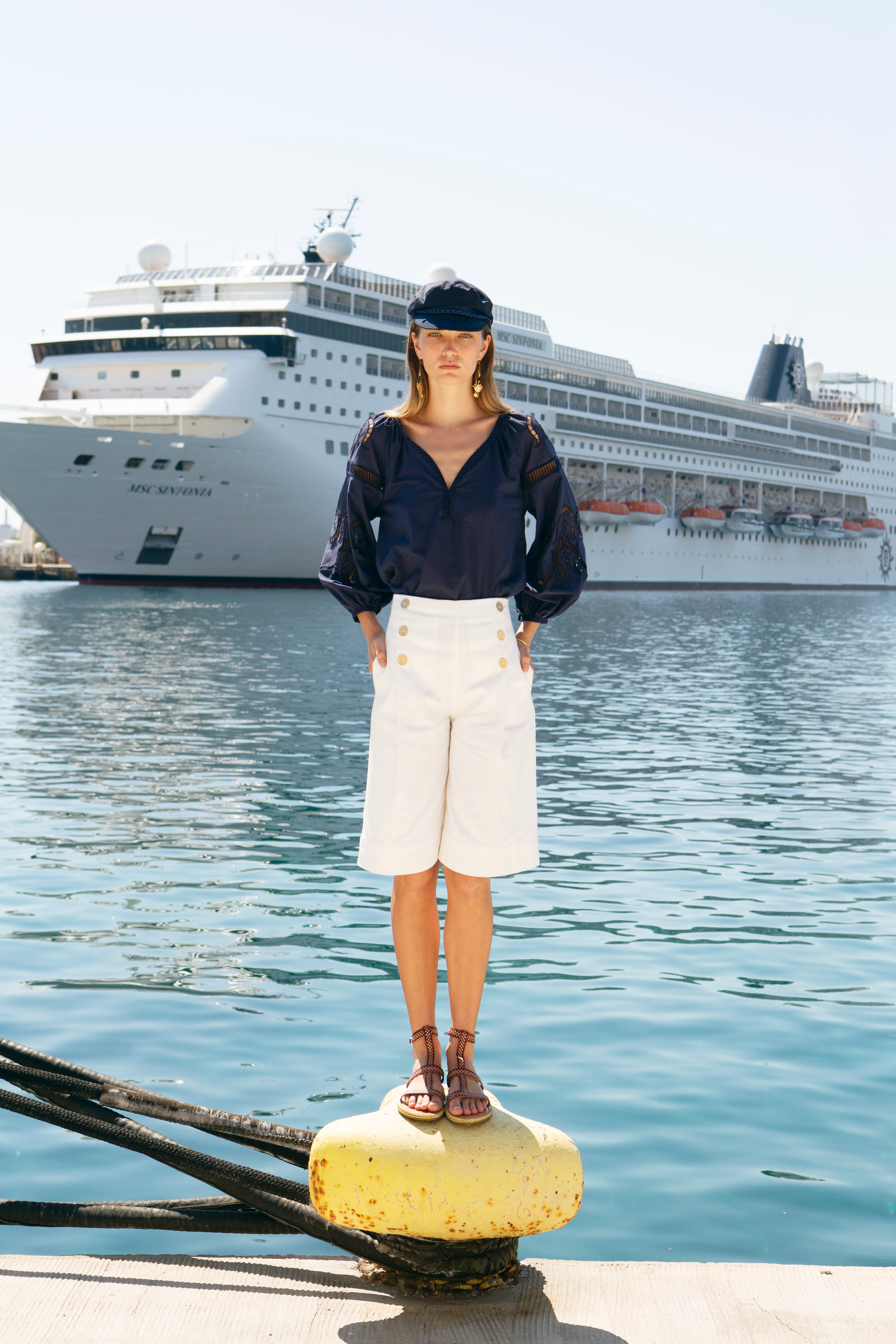 IPHIGENIA CUT EMBROIDERED  BLOUSE