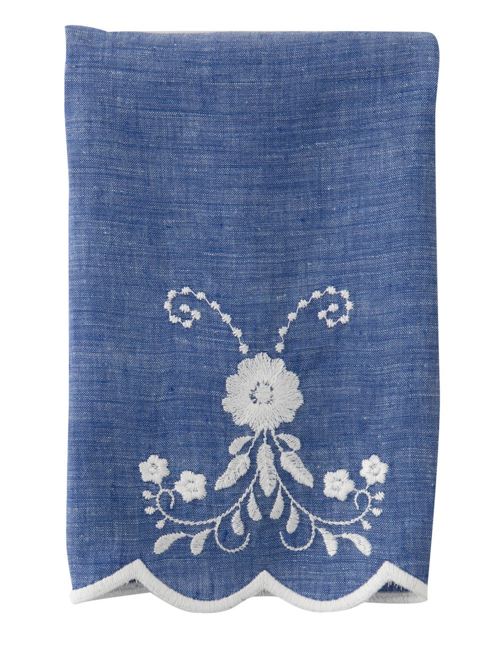 SET OF TWO ANEMONE EMBROIDERED LINEN NAPKINS