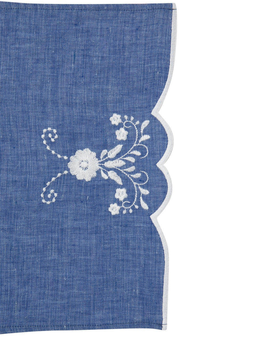 SET OF TWO ANEMONE EMBROIDERED LINEN NAPKINS